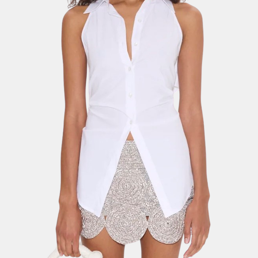 Loch Sleeveless Poplin Button