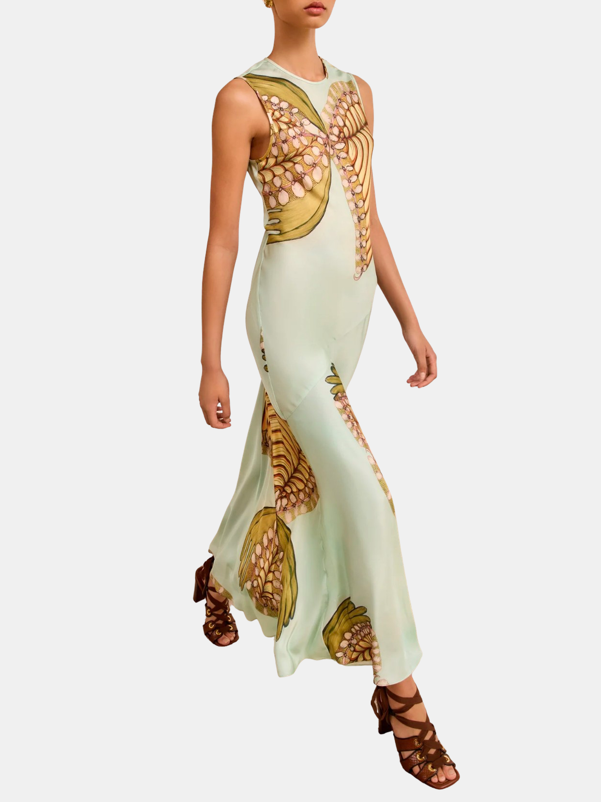 Gaea Sleeveless Silk Dress