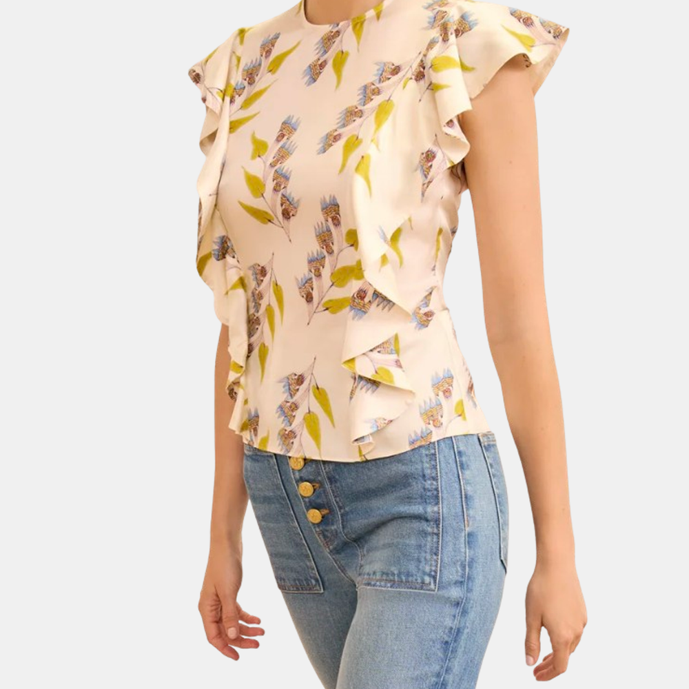 Botanical Silk Flutter Sleeve