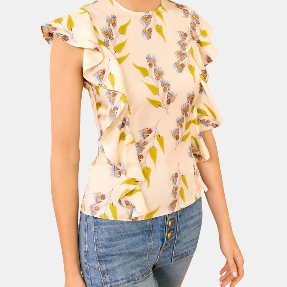 Botanical Silk Flutter Sleeve