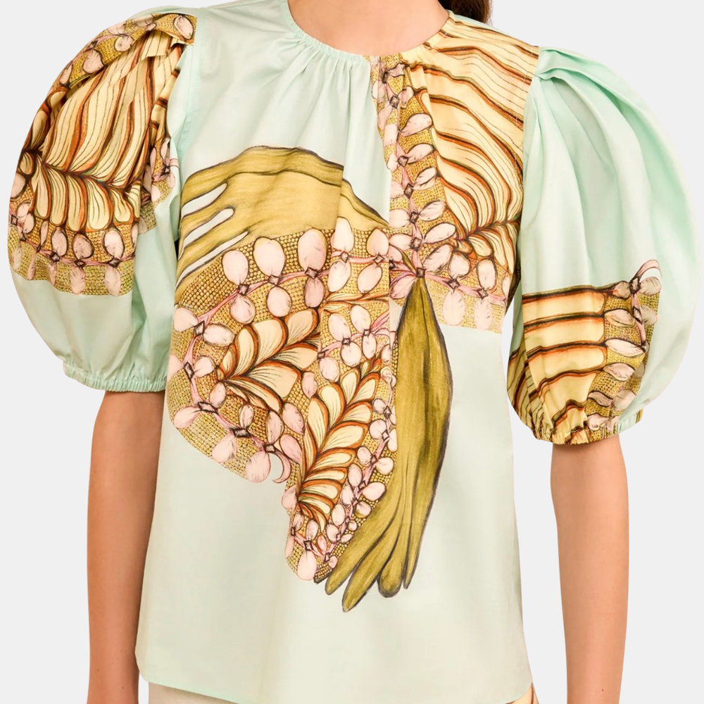 Ravena Cotton Puff Sleeve Top