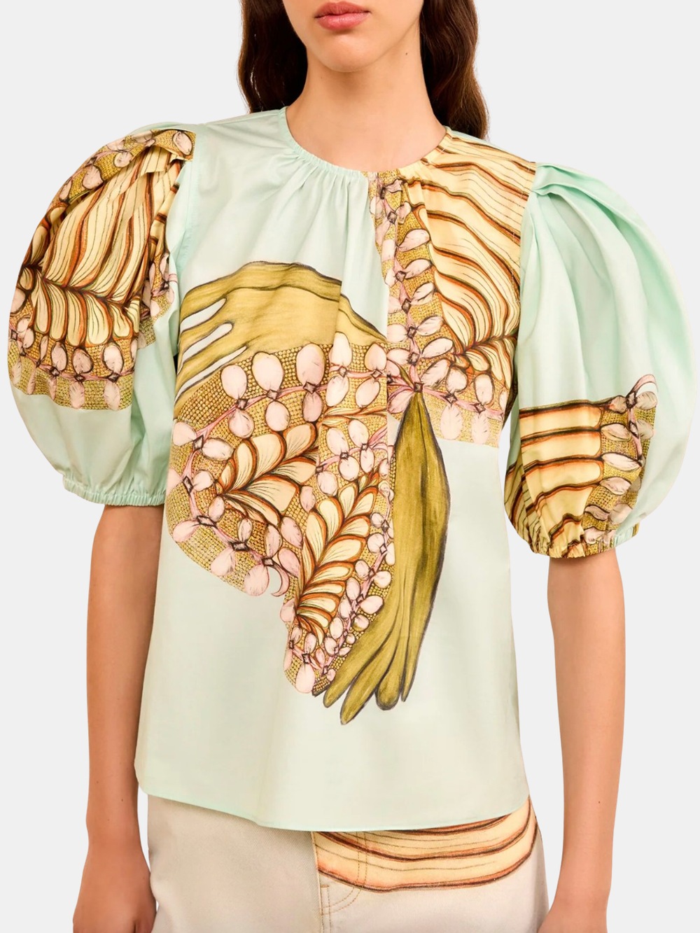 Ravena Cotton Puff Sleeve Top