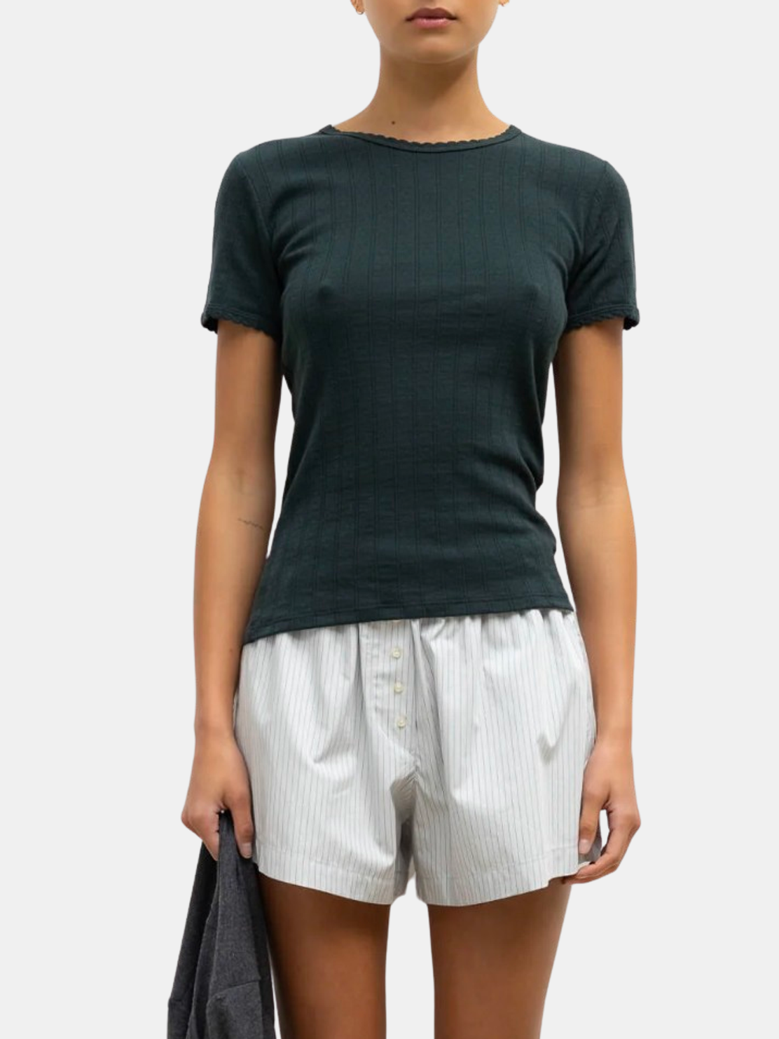 Pointelle Slim Fit Tee