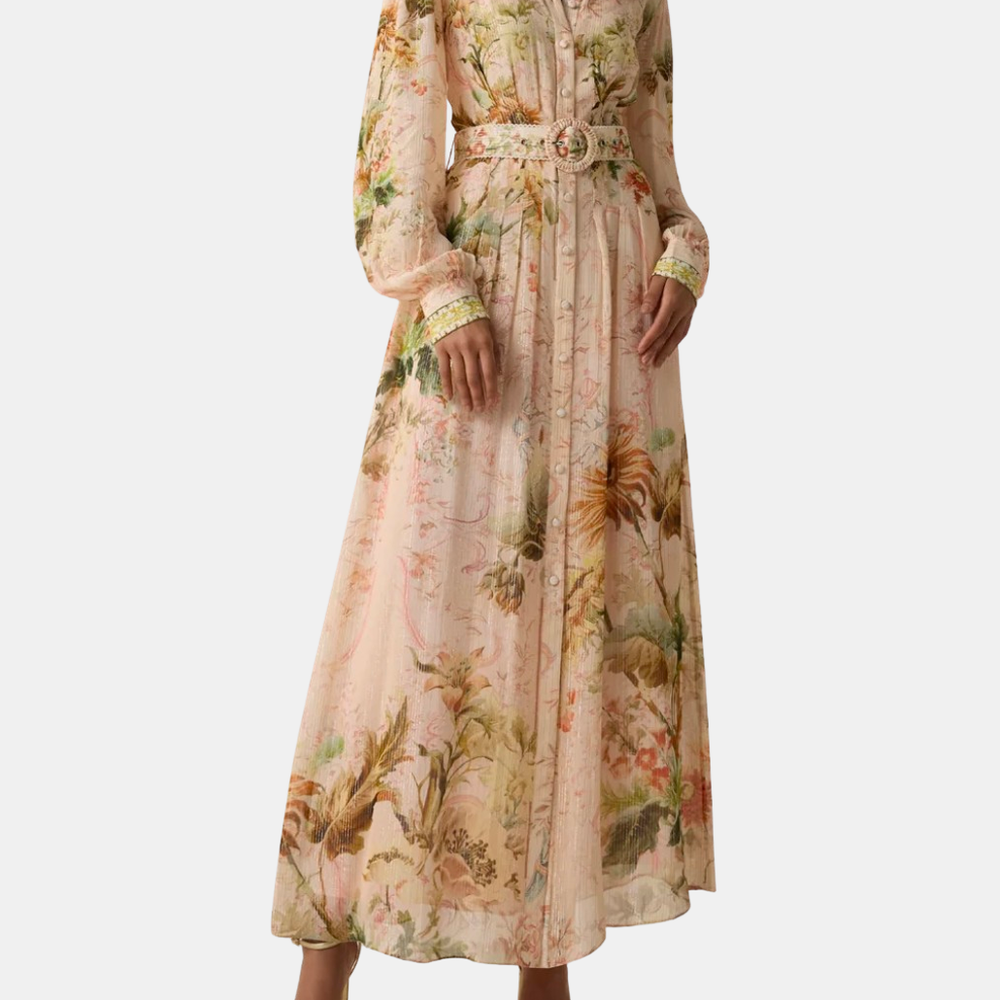 Shirt Dress With Buckle Belt