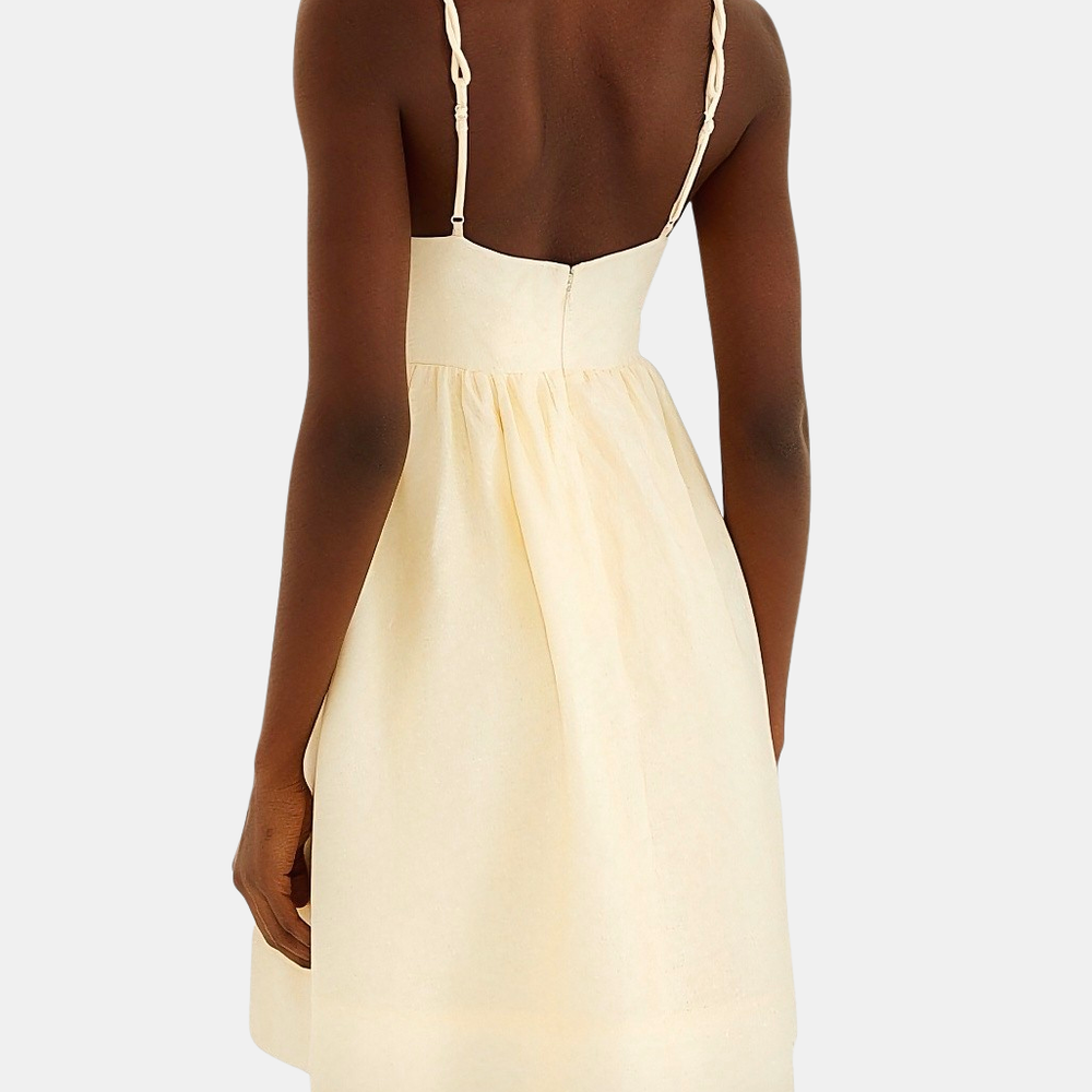 Coconut Tree Embroidered Mini Dress