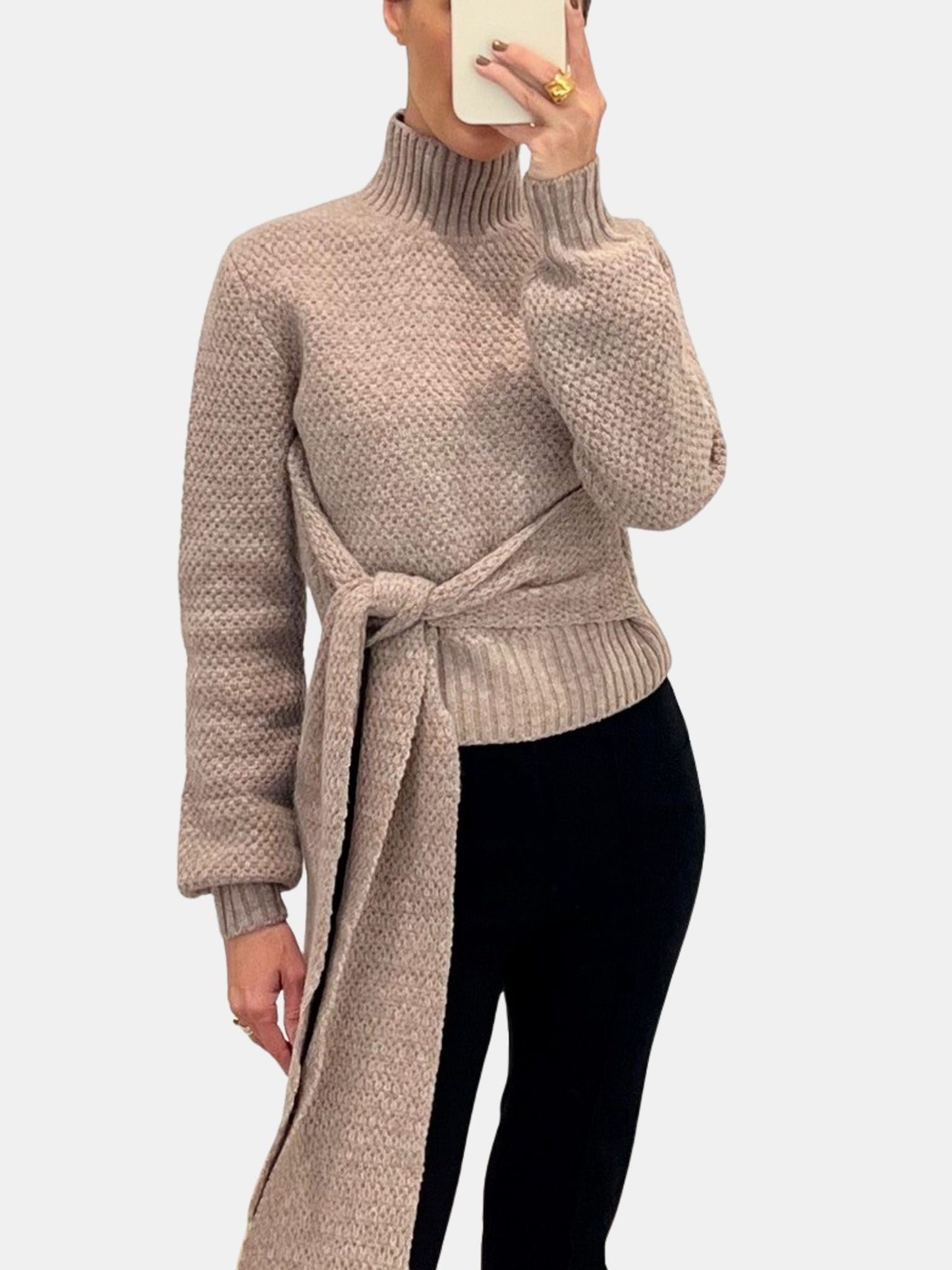 Aspen Long Sleeve Tie Front Pullover