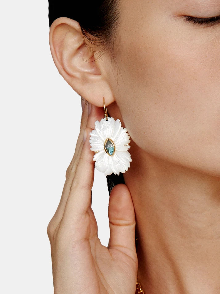 White Mop Mix Earrings - Morley 