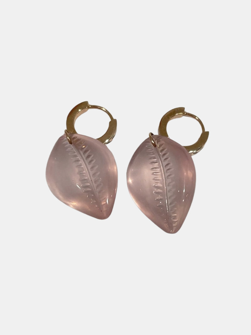 Classic Carved Cowry Earrings
