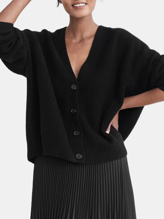 Cropped Cashmere Cocoon Cardigan