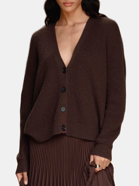 Cropped Cashmere Cocoon Cardigan