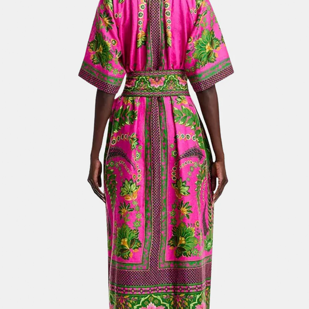 Ana Tapestry Pink Maxi Dress