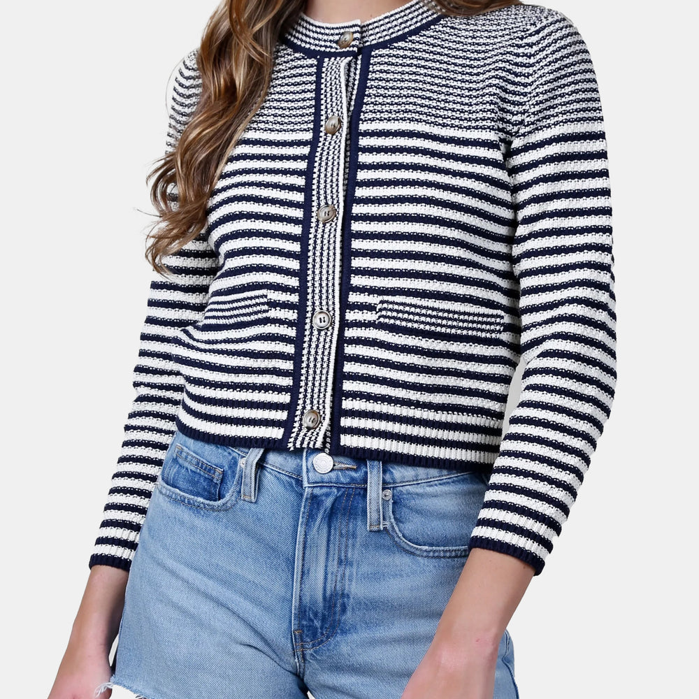 Compact Stripe Cardigan - Morley 