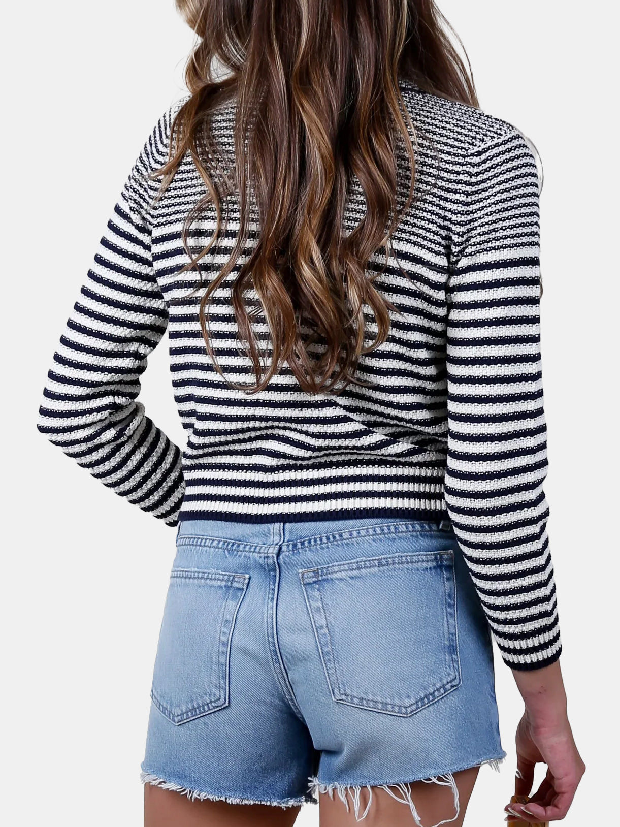 Compact Stripe Cardigan - Morley 