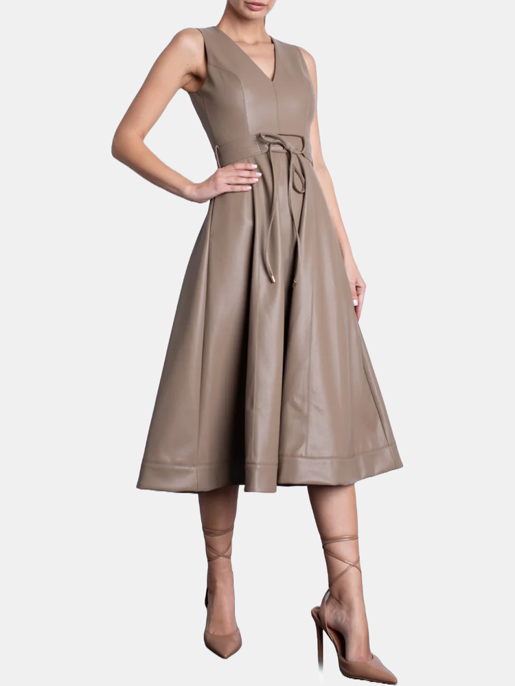 Honoria Vegan Leather Midi