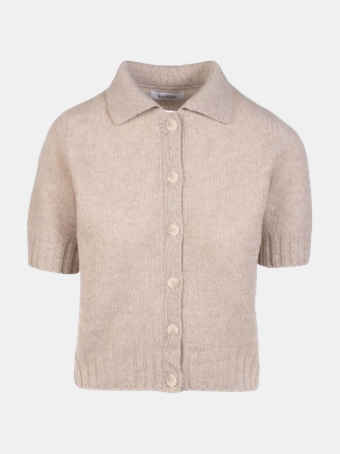 Cashmere Short Sleeve Collared Sweater - Morley 