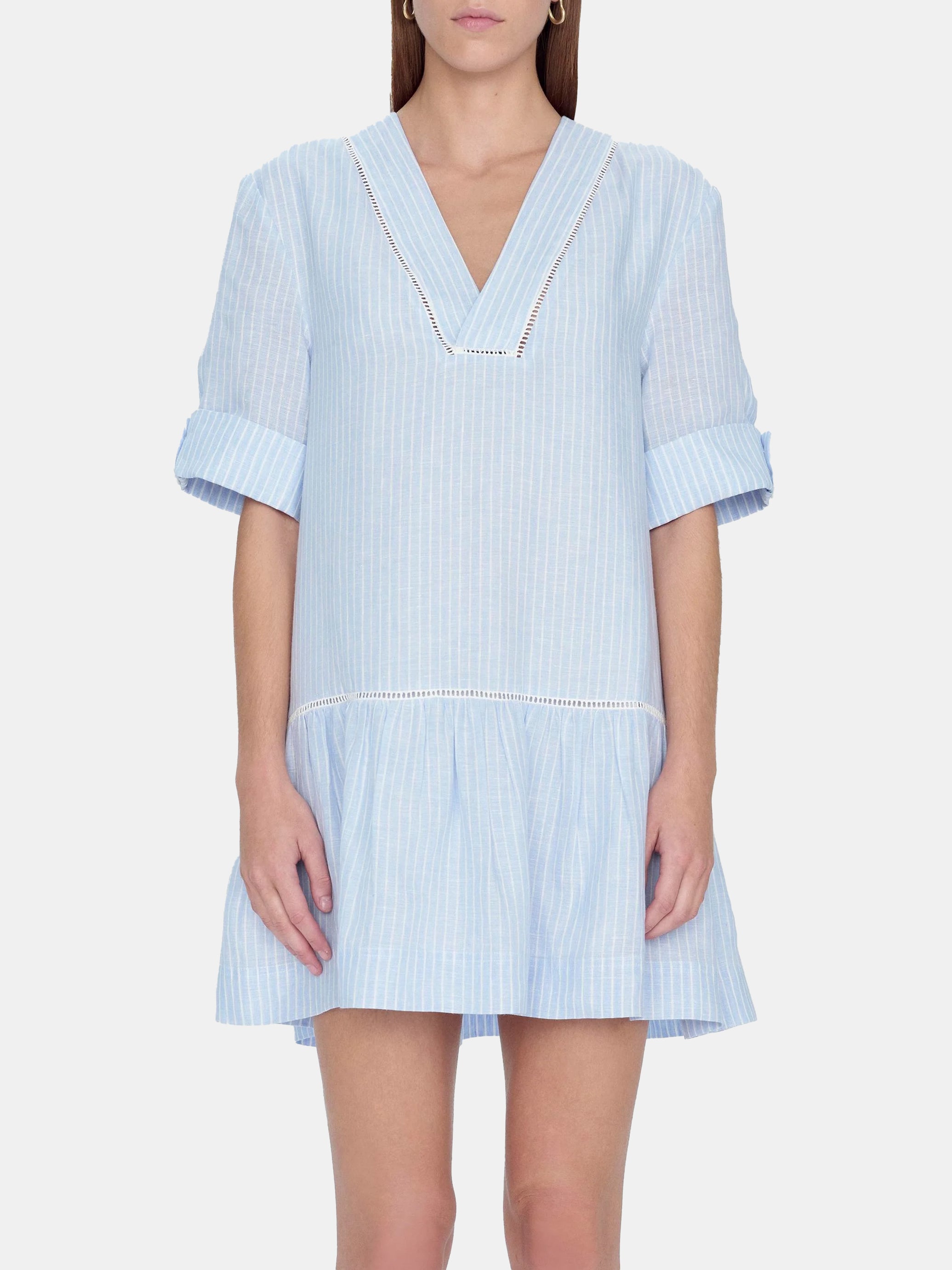 Jori Short Sleeve V-Neck Mini Dress