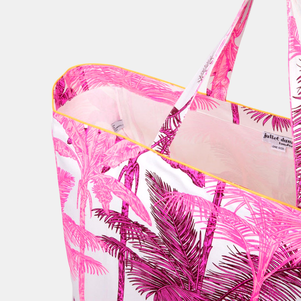 Palm Print Oversized Beach Tote