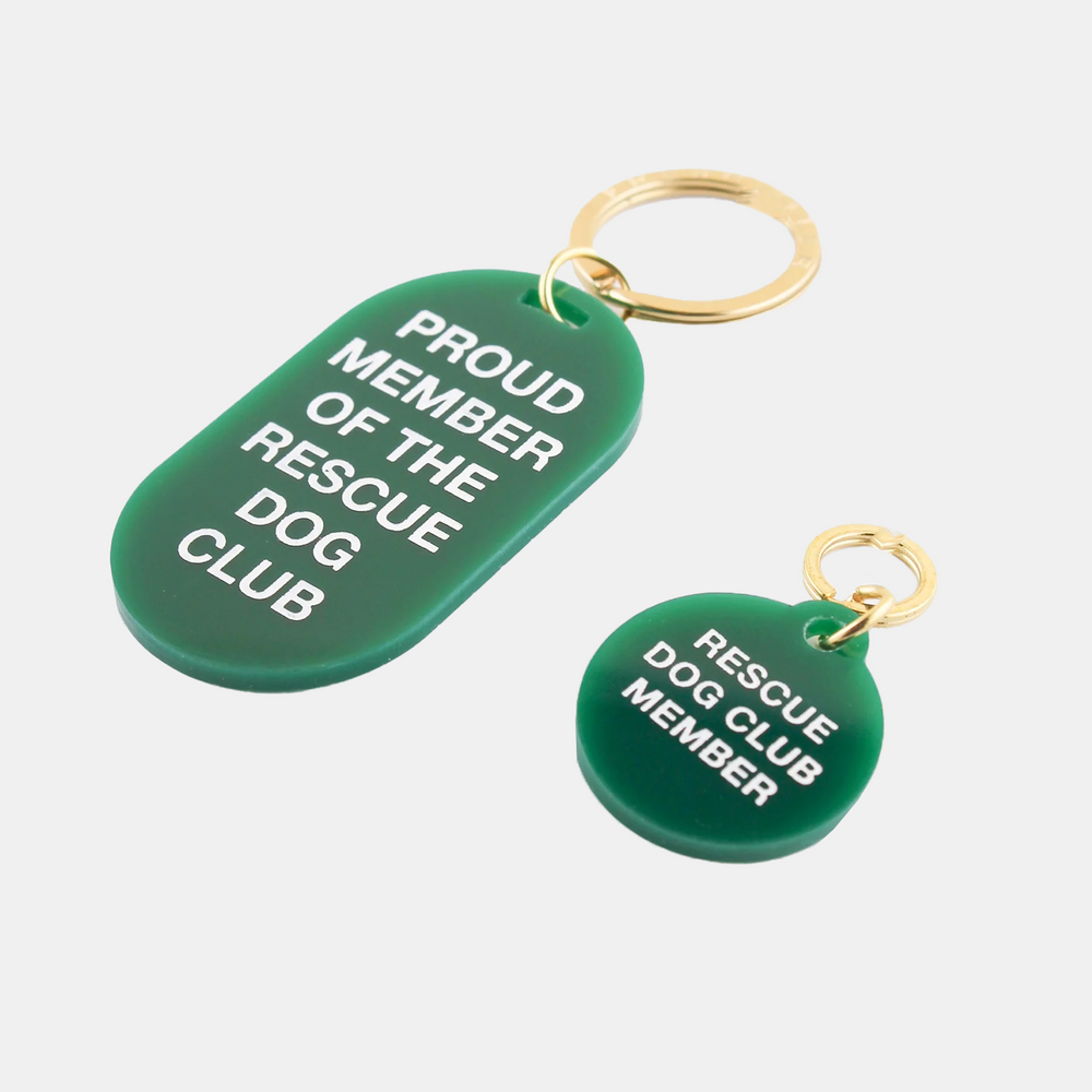 Rescue Dog Club Keychain & Pet Tag