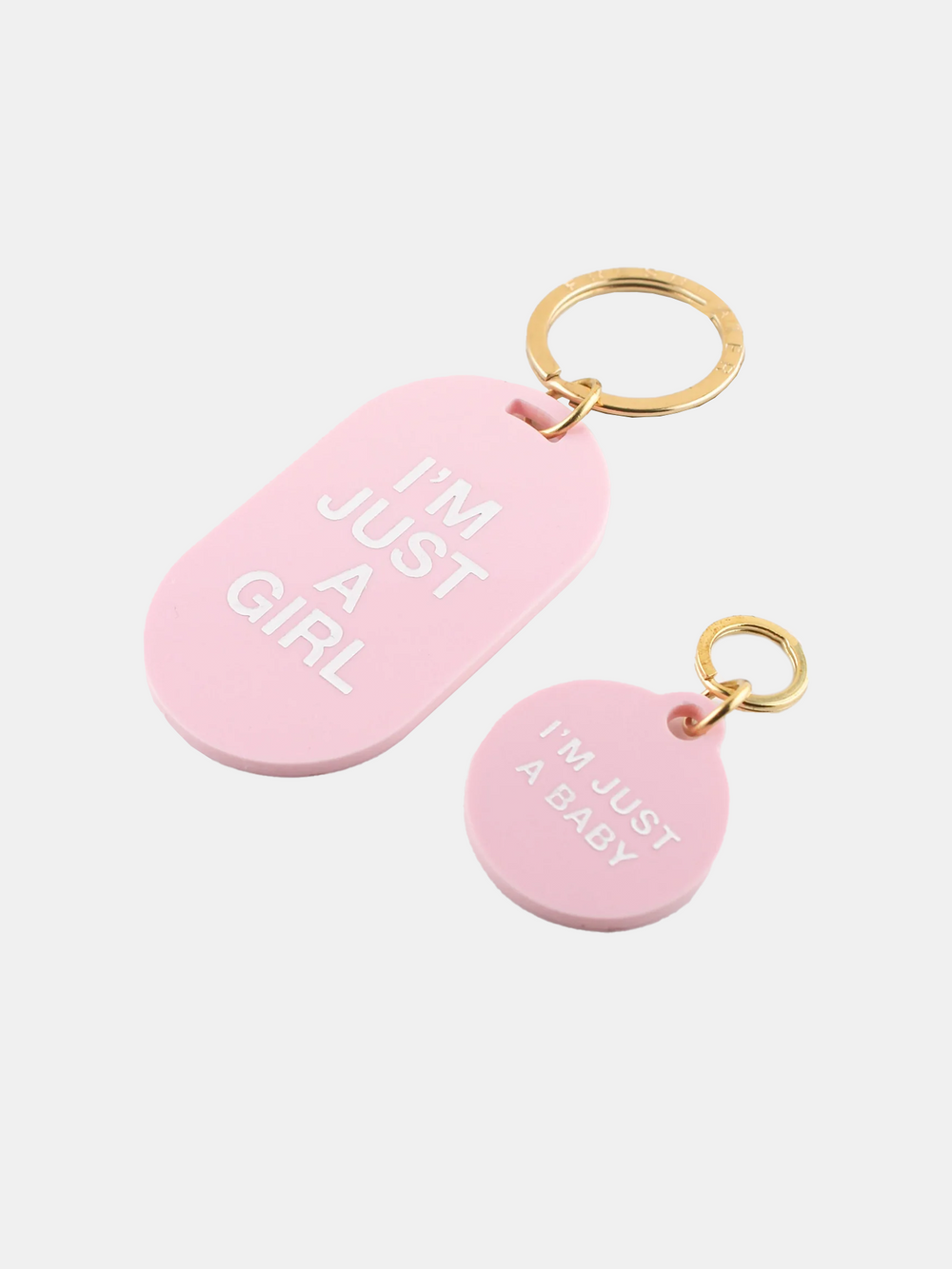 I'm Just A Girl Keychain & Pet Tag