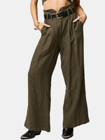 Linen Knotch Waist Pant