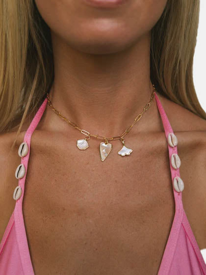 Mother Of Pearl Charm Necklace