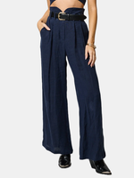 Linen Knotch Waist Pant