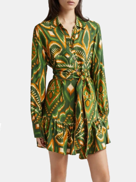 Pineapple Ikat Mini Dress