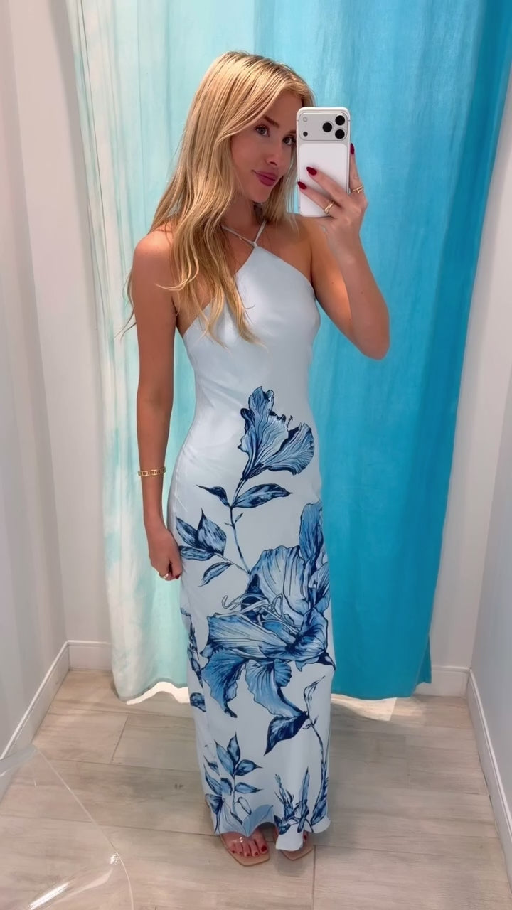 Milo Bias Halter Maxi Dress