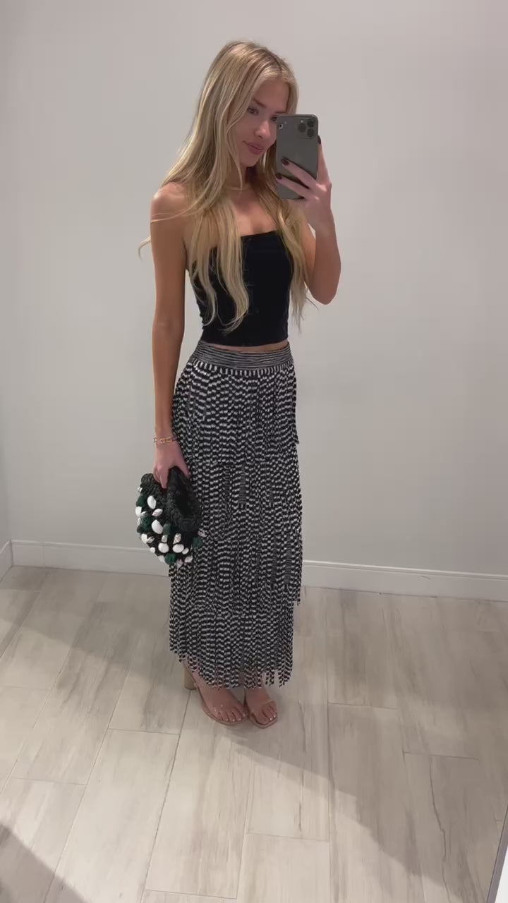 Za Za Knit Fringe Skirt