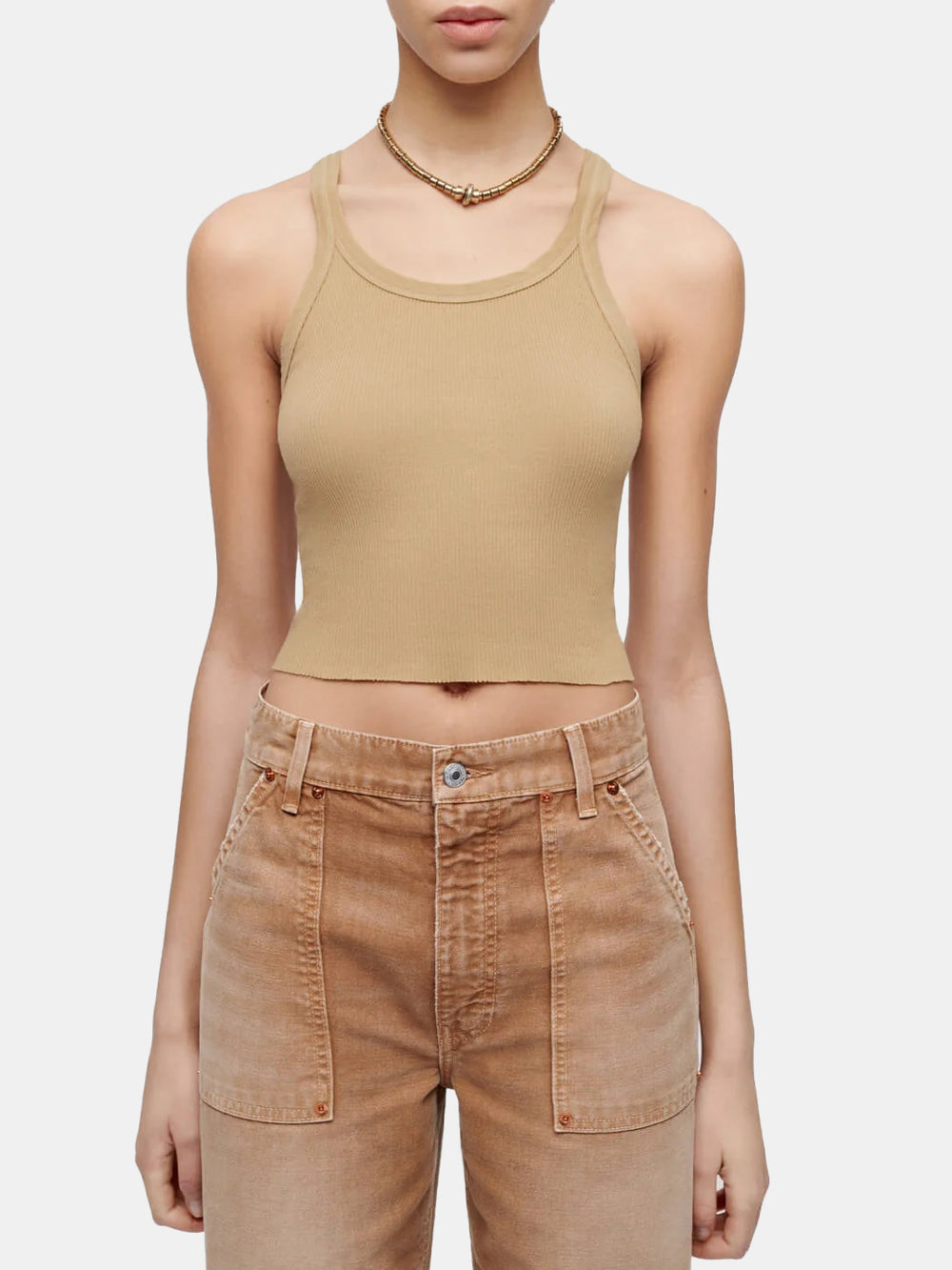 Cropped Ribbed Tank - Morley 