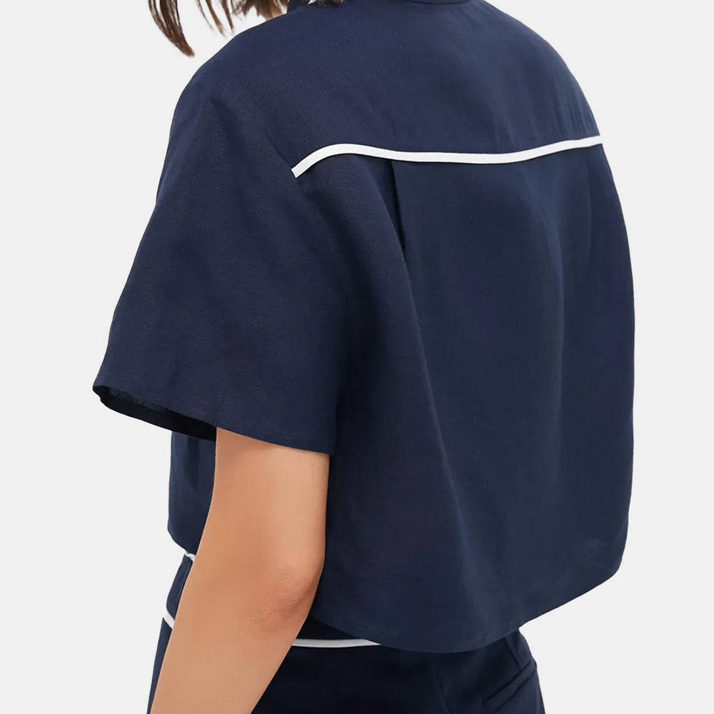 Solange Short Sleeve Cropped Shirt