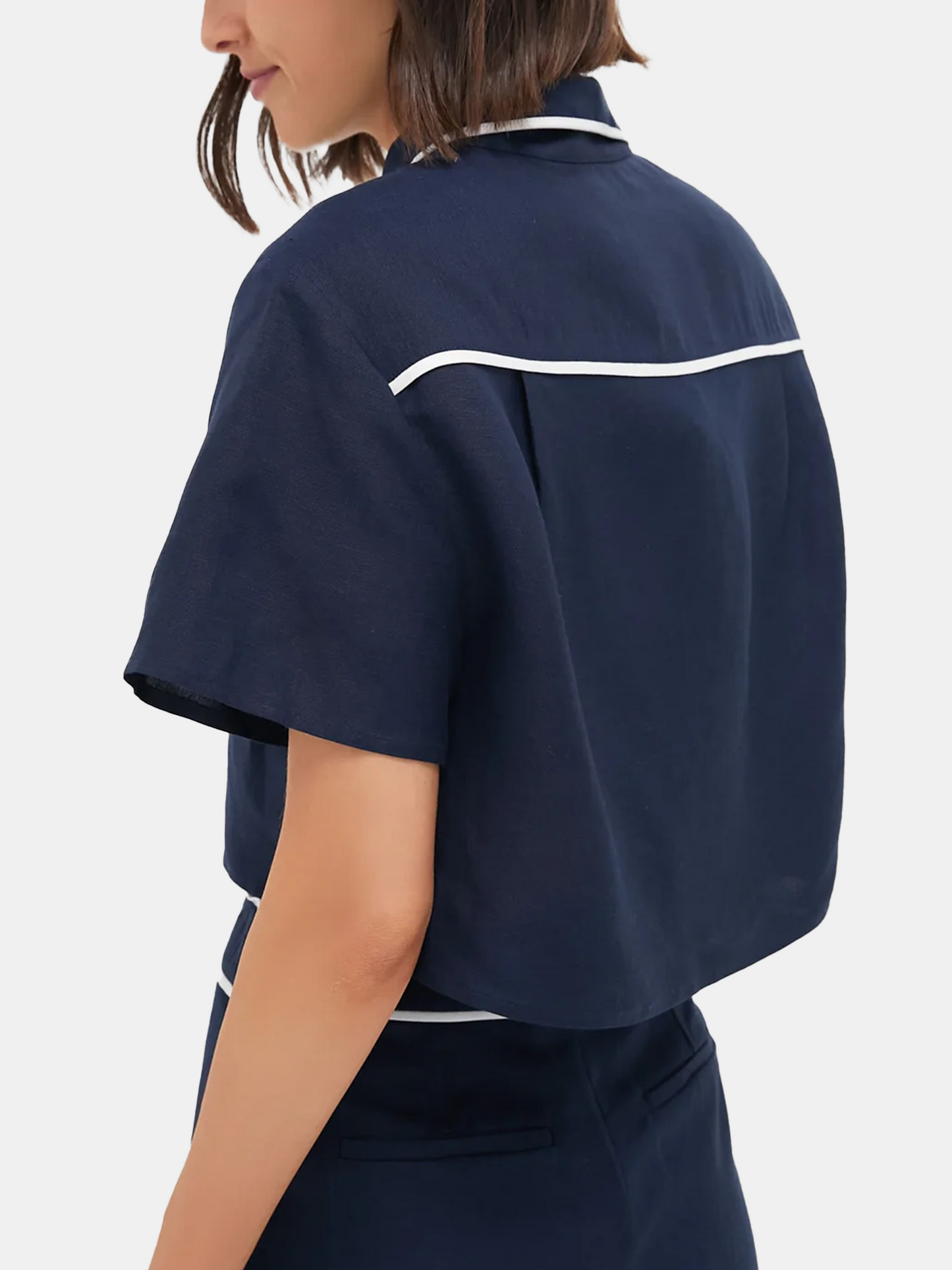 Solange Short Sleeve Cropped Shirt