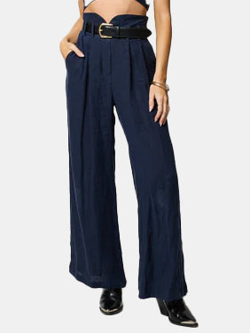 Linen Knotch Waist Pant