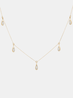 Pave Water Drop Chain Necklace Y14 - Morley 