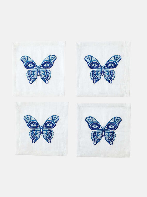 Butterfly Cocktail Napkins - Set of 4 - Morley 