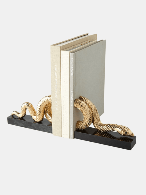 Snake Gold Bookends - pair - Morley 